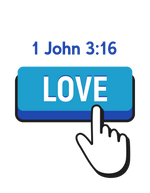 Love Button 1 John 3:16 T-shirt - Wear Your Faith with Confidence