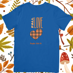 Fall Love With Plaid Heart with verse Psalm 104:19 Unisex T-Shirt