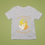 Grey t-shirt with gold words saying "When you live for the God of Glory you will see the Glory of God" and picture of white dove with white cross and flames