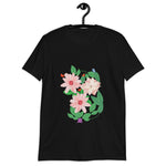 Lola's Doodles Blossoms #1 Short-Sleeve Black T-Shirt - front