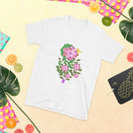 Lola's Doodles Blossoms #2 Short-Sleeve White T-Shirt - front